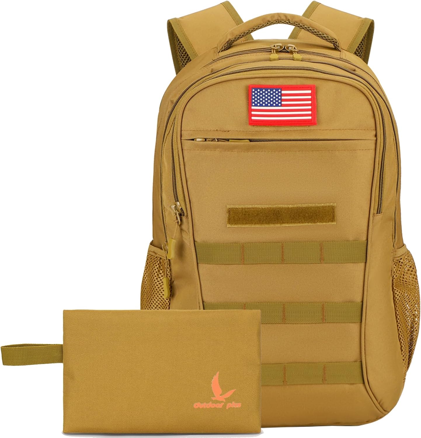 outdoor plus Camo Backpack,Military Boys Backpacks for School,40L Army Bookbag with USB Charging Port Waterproof