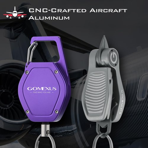 GOMEXUS Sharkbite Fishing Line Cutter with Retractors and Fishing Knot Tying Tool and Hook Eye Cleaner,Fly Fishing Nippers (Blue)