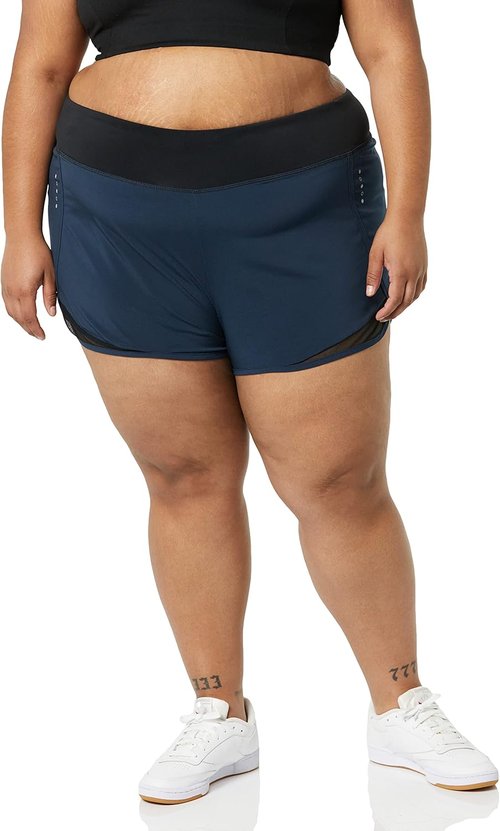 Core 10 Women's Standard-Fit Knit Waistband 2-in-1 Woven Running Short