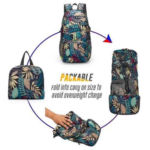 CHAOHUO Lightweight Hiking Camping Beach Sports Backpack Lightweight Day Bag Small Travel Outdoor Foldable Backpack (Blue)