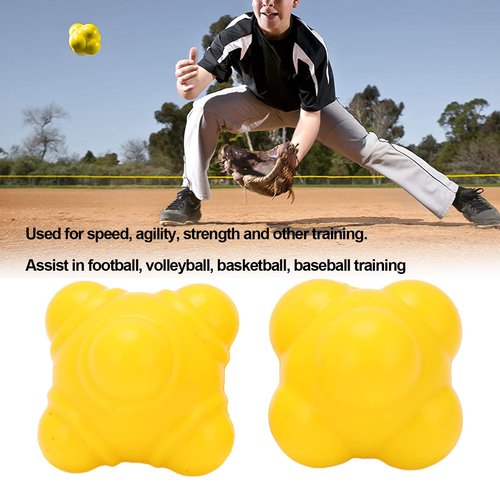 XHIKOWAT 2 PCS Trainer Rubber Reflexs Ball Hand Eye Coordination Training Set Applicable Running Football,Combination Fitness Products