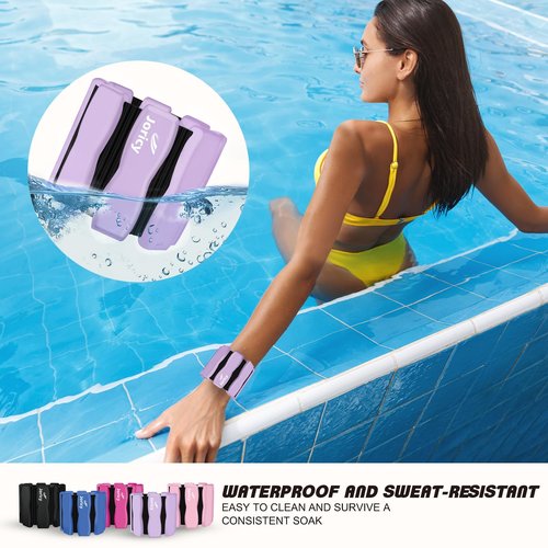 Wrist Weights Adjustable Ankle Weights for Women Men Kids 1LBS *2 Pilates Silicone Leg Arm Weighted Bracelet for Yoga Dance Running Walking Swimming Home Gym Physical Therapy Purple