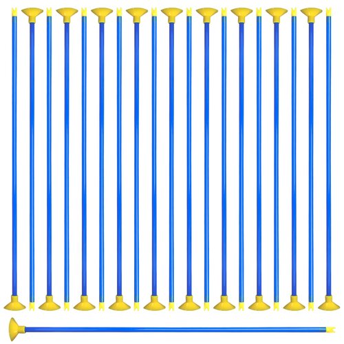 Motroce 20 PCS Play Replacement Suction Cup Arrows, 16.54 Inch Toy Replacement Arrows with Suction Cups for Kids Toy Bow (Blue)