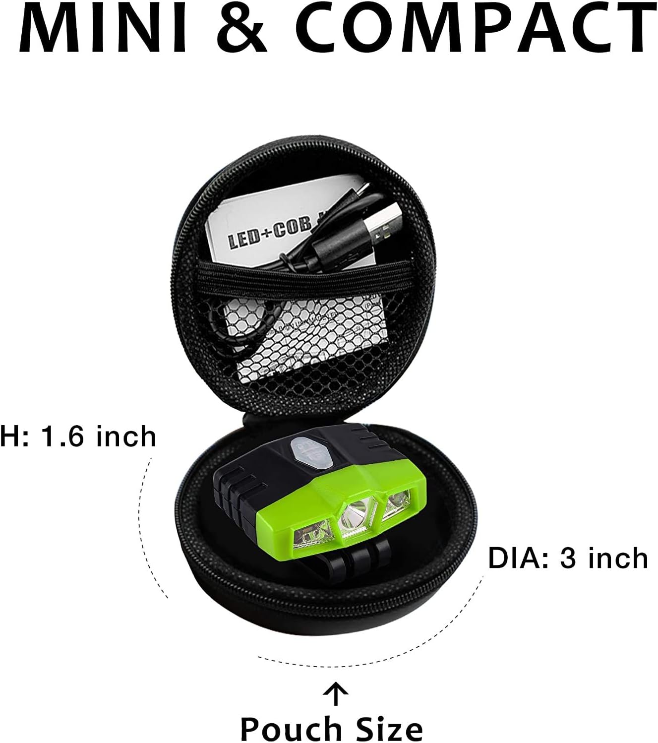 Ultra Bright Mini Hands Free LED Clip on Cap Light - Rechargeable Waterproof Hat Light Flashlight Portable Headlamp for Running Fishing Camping Hand Work Baseball Caps