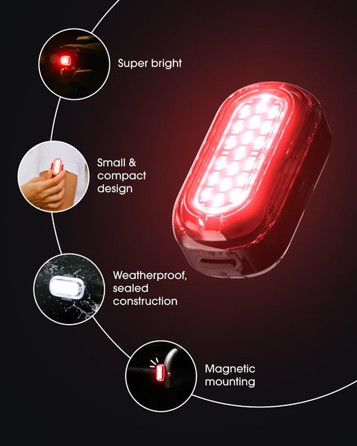 Lumos Ultra Helmet(Charcoal Black,Non-MIPS,Size M-L) & Firefly Mini Bike Light