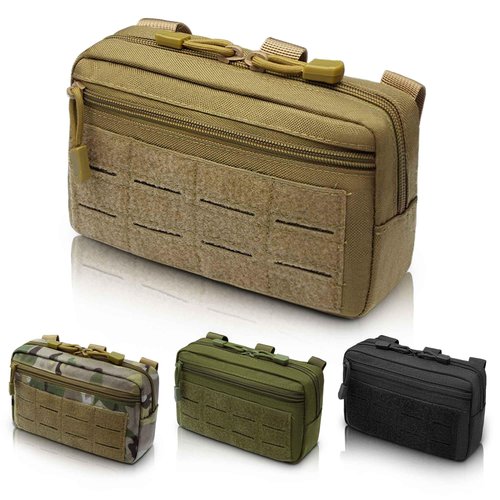 2 Pack Molle Pouches - Tactical Compact Water-Resistant Utility Admin Pouch for Vest Backpack Duty Belt Tactical Vests