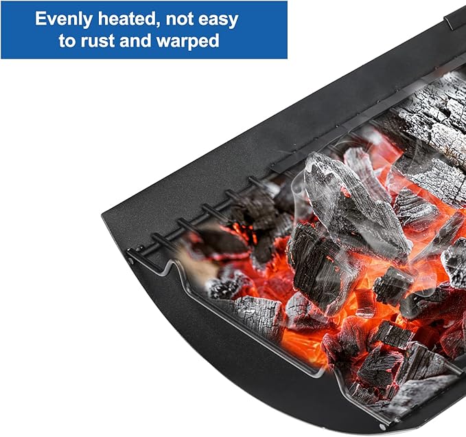 Uniflasy 15.75" - 27.56" Adjustable Ash Pan Replacement for Chargriller 5050 1224 5072 5650 2121 E1224 3001 5252 2123 1324, Fit Oklahoma Joe's, Royal Gourmet, Charbroil Replacement Part Grill Grate