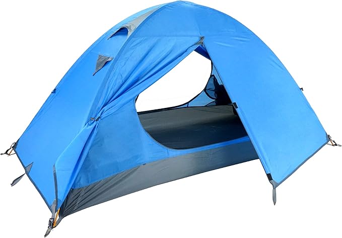 Azarxis Camping Tent 1 2 3 4 Man Person 3 4 Season Easy Set Up Waterproof Double Layer Lightweight Aluminum Rod Tents for Backpacking Hiking Trekking Travel Climbing Outdoor Activities