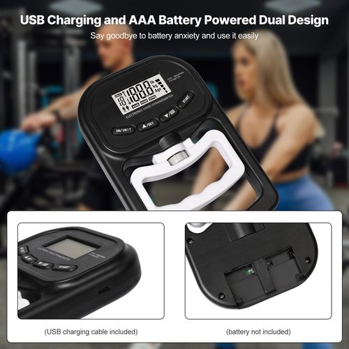 Grip Strength Tester,Hand Grip Dynamometer,396lbs / 180kg Electronic Hand Gripper Strength Trainer with LCD Display for Sports, School, and Home Use