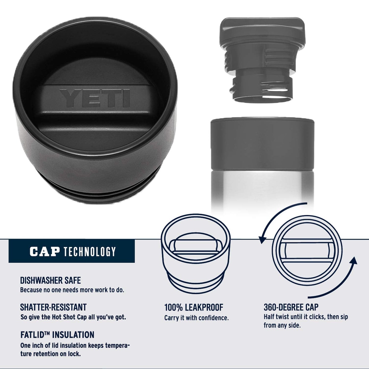 YETI Rambler Bottle Hot Shot Cap Accessory