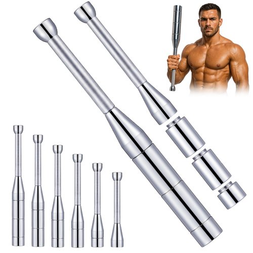 MorningRo 17. 5lb Adjustable Macebell Indian Club for Strength Training Bell 6-in-1 Club Steel for Training Full Body, Muscles, Shoulder, Grips, Forearm Workout in Home Gym Weighted(17.5 Lbs,8kg)