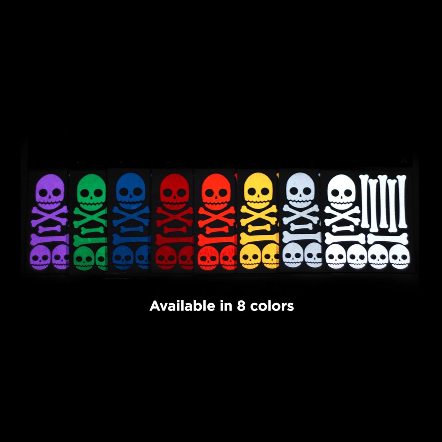 Reflective Decals Skull & Bones Kit, Red