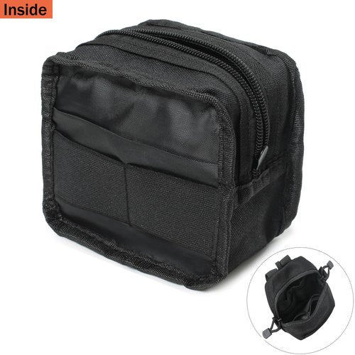 2 Pack Mini Tactical Molle Compact Ammo Pouch - General Purpose Admin Pouches Small Admin Molle Pouches EDC Tool GP Pouch Bag Horizontal Utility Multi-Purpose Waist Belt Bag(Black)