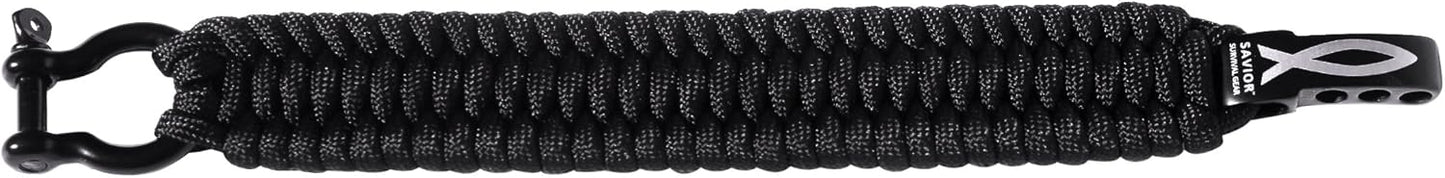 Savior Survival Gear Paracord Bracelet with Stainless Steel Adjustable Shackle