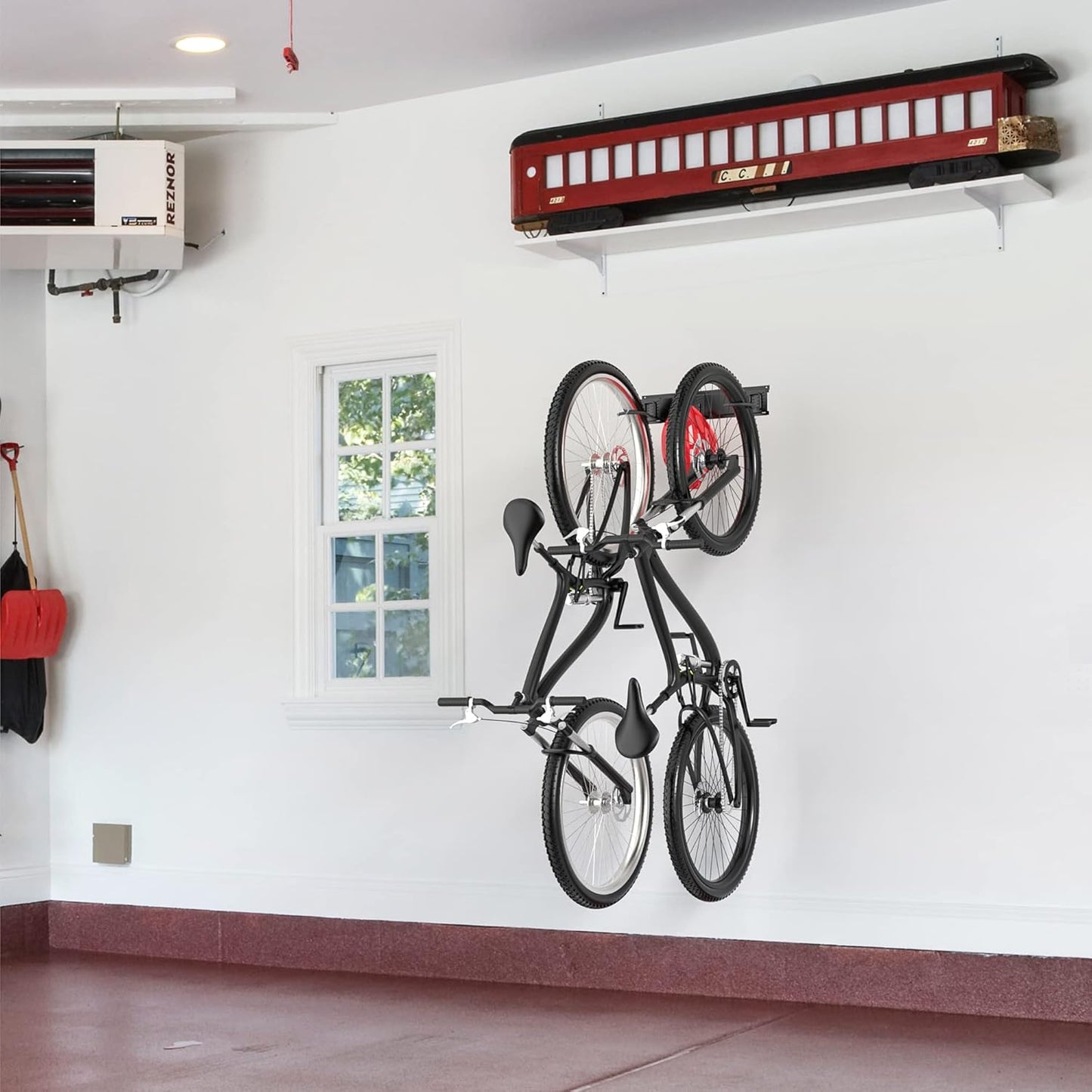 Ultrawall Stainless Steel Bike Storage Rack,6 Bike Storage Hanger Wall Mount for Home & Garage Holds Up to 300lbs, Black