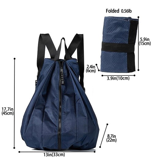 CAFINY Ultra Lightweight Waterproof Small Hiking Backpack,Packable, Foldable Collapsible For Beach, Camping And Gym,Small Gym Bag, Casual daypacks, Travel Backpack, (Blue)
