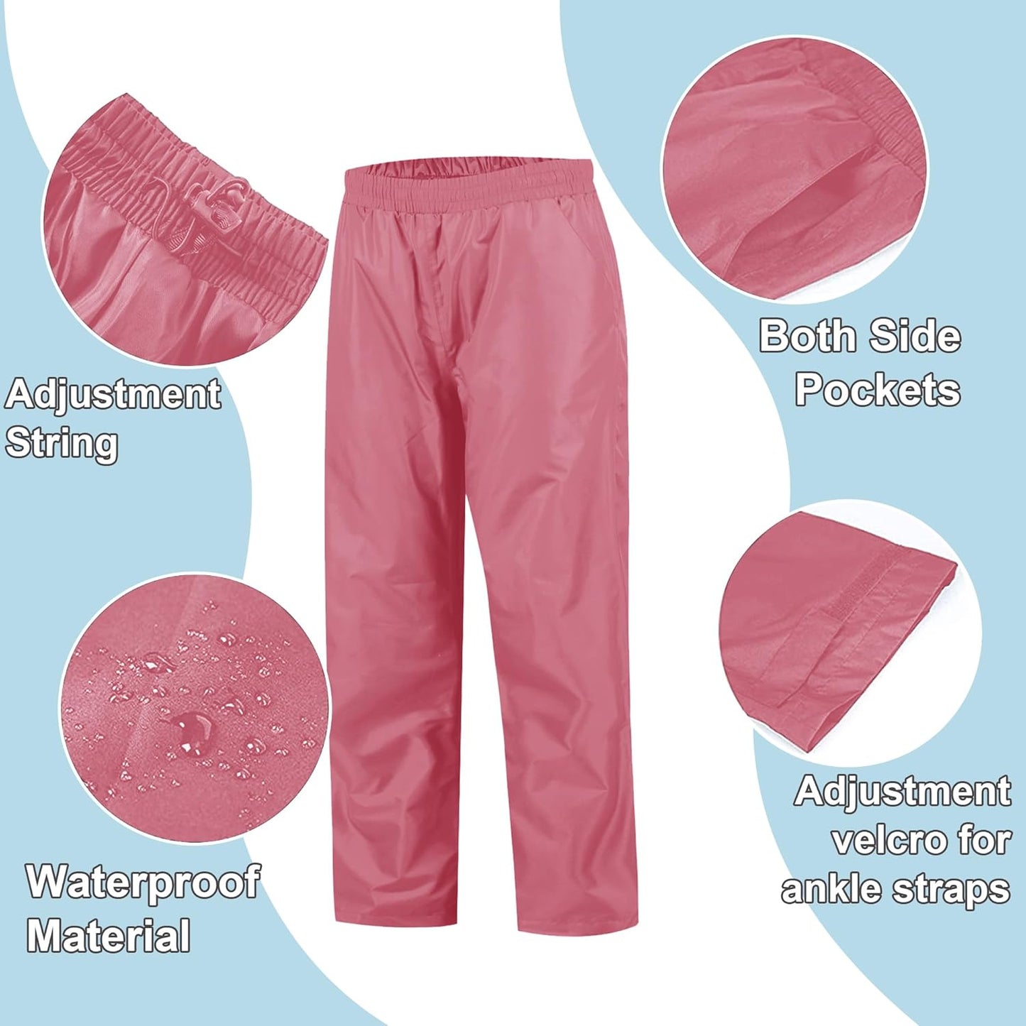 SWISSWELL Kids Rain Gear Boys Girls Youth Waterproof Rain Suit Breathable Reflective Raincoat and Pants