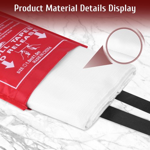 Ujat Stoml Emergency Fire Blanket - 40" x 40" 1 Pack for Home Kitchen Camping School Office Warehouse Fireplace Car Gas Station Fiberglass Fire Blanket Emergency Survival Safety Supplies