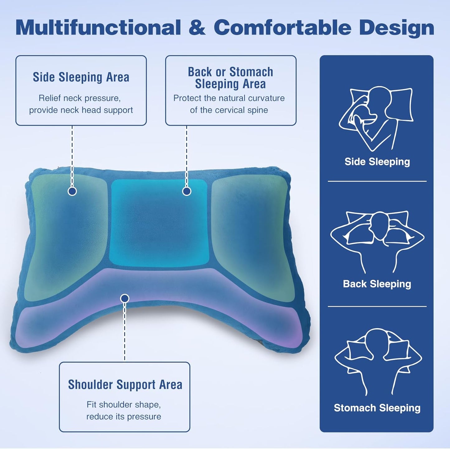 REDCAMP Small Camping Pillow Lightweight and Compressible, Flannel Travel Pillow with Removable Pillow Cover, 2 Pack