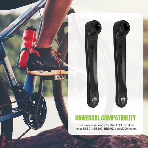 BAFANG Crank Arm 170mm Electric Bicycle Diamond Hole Crank Mid Motor Cranks Essential Parts Mid Motor Accessory BBS01 BBS02 HD Electric Bikes Part E Bike Crank Leg