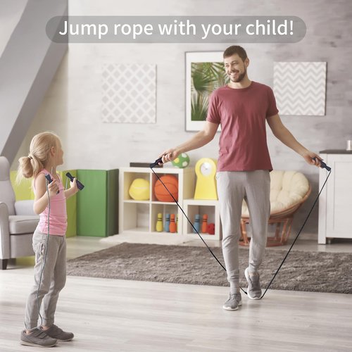 TOFEER Tangle Free Jump Ropes 2 Pack Adjustable Length Jump Rope for Women Men and Kids Lightweight Skipping Rope for Fitness Workouts Adult Jumping Rope with Comfortable Handles