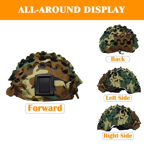 LOOGU Tactical Helmet Cover, Breathable Mesh Camo Camouflage Helmet Cover Great for Tactical Military Gear Combat Fast Helmet (Helmet Not Included)