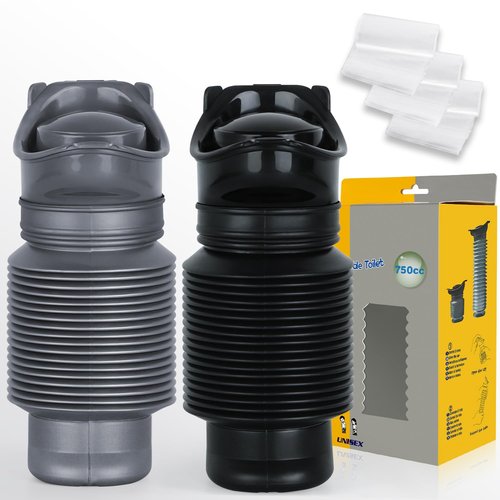 Pee Bottles For Men,Collapsible Urine Bottle With Disposable Replacement Bags,Car Pee Bottle For Men And Women,750ml,Leakproof,2-Piece Set Emergency Urinal For Road Trips,Traffic Jams And Camping