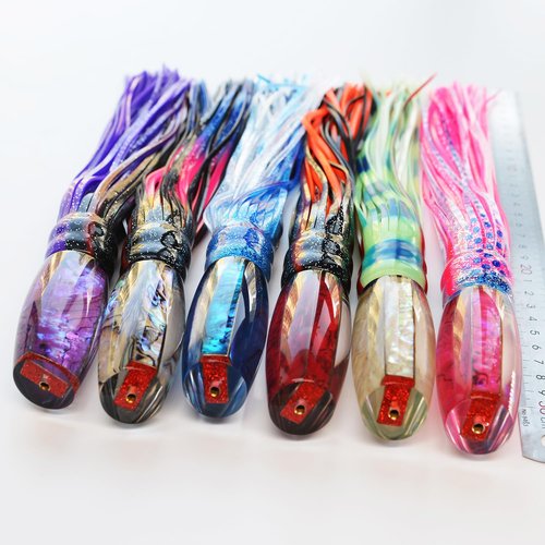 Deep Sea Fishing Trolling Lure for Marlin Tuna Mahi Wahoo Sailfish Saltwater Hard Lures Big Game Resin Lure for Trolling Fishing