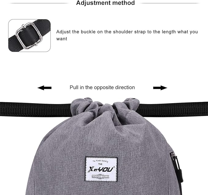 XEYOU Drawstring Sports Backpack Lightweight Gym Yoga Sackpack Shoulder Rucksack Casual Outdoor Daypack for Women and Men