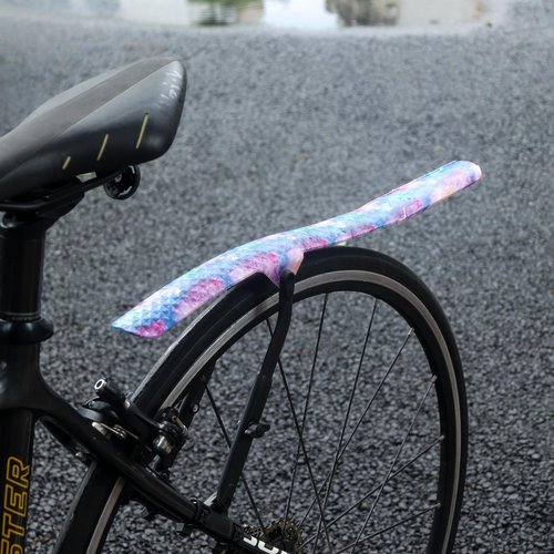 SUKOUSRAM Bike Fender Adjustable Bicycle Mudguard Universal Rear or Front Mud Guard Fenders for Mountain Road Gravel Bikes Full Cover Thicken & Widen,The Starry Sky