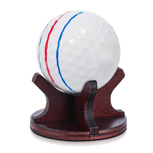 WinnerWhy 1 Pcs Wooden Golf Ball Display Stand 2 Inches Single Golf Ball Holder Mini Wood Display Bases Stand for Egg Stone Rock Decor (Stylish)