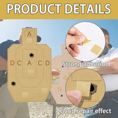 Target Pasters 12 Roll 12000pcs (1000pcs/1roll), 0.87in Square Target Stickers for Shooting Range Practice and Pasters for Shooting Practice| Adhesive Markers for Shooting Range Targets