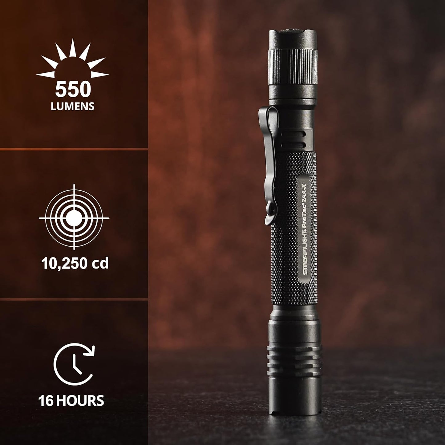 Streamlight 88072 ProTac 2AA-X 270-Lumen Multi-Fuel Personal Carry Tactical Flashlight with Alkaline Batteries, Coyote