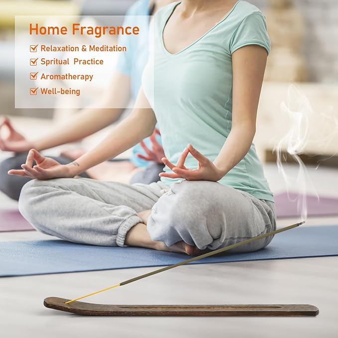 Incense Sticks, Incense 100 Sticks, Palo Santo Incense Sticks, Scented Incense with Wood Incense Stick Holder fot for Christmas, Church, Yoga, Wedding