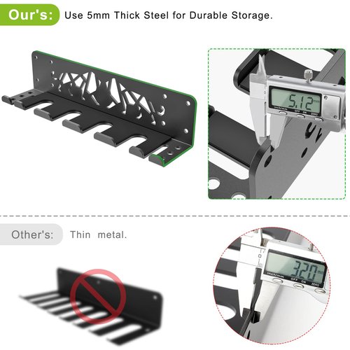 Kipika Gym Organizer Set - Wall Mounted 4 Pegs Weight Plate Storage Rack, Barbell Storage Rack with T-Bar Row Landmine Platform Attachment - Durable Steel Construction, Easy Installation