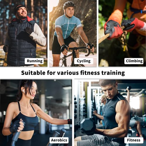 NewDoar Workout Gloves with Wrist Wrap Support Fingerless Gloves Weight Lifting Gloves for Fitness Exercise Weightlifting for Men Women Gym Accessories-L