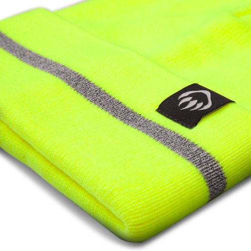Wolverine Unisex Performance Beanie-Durable for Work and Outdoor Adventures (One Size Fits Most), Reflective Stripe-Hi Vis Yellow