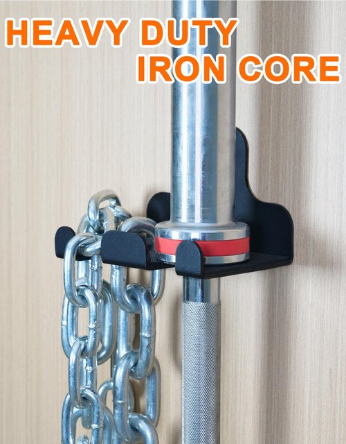 Fitarc Barbell Wall Mounted Barbell Hanger for 33mm Bar，Olympic Barbell Holder,Hanging Barbell Rack for Home Gym,Free Weight Racks,Home & Gym Bar Wall Rack to Saving Space (1 HOOK)