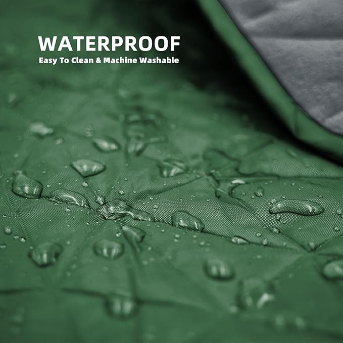 Outdoor Waterproof Blanket, Foldable Fleece Stadium Blanket for Outdoor Sports Event, Camping, Concerts, Car, Pet, Picnics - Windproof, Wearable, Machine Washable 80" x 58"