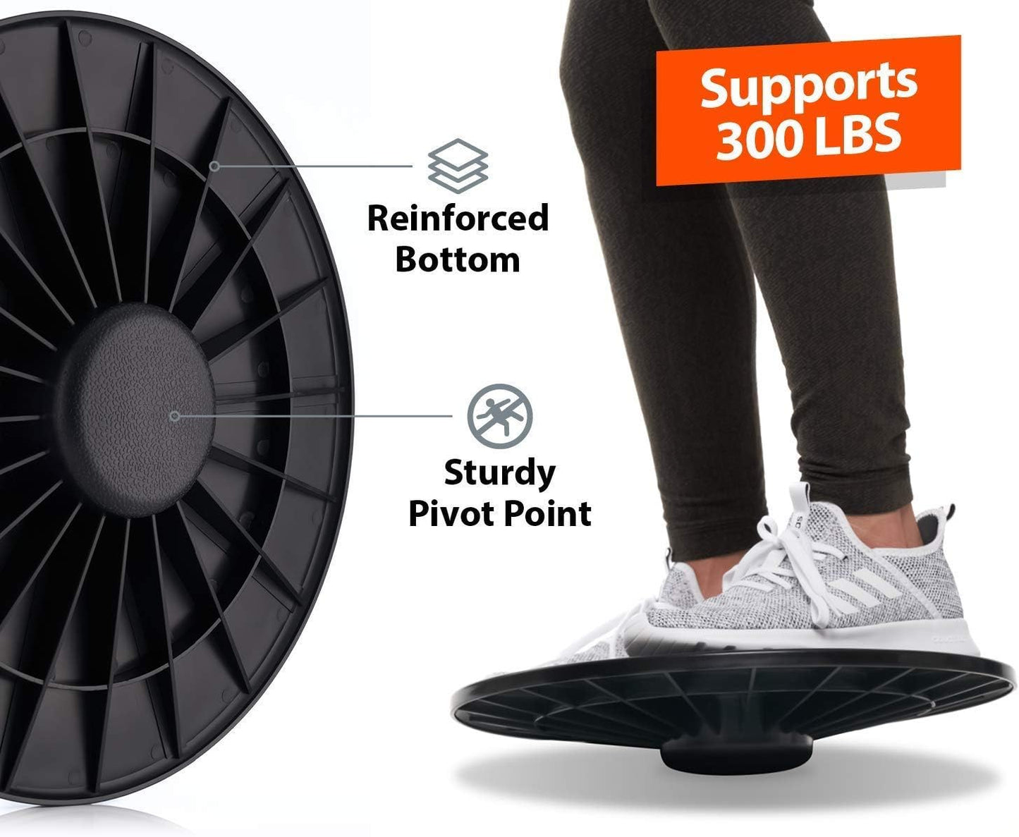 URBNFit Standing Desk Balance Board – Balancing Board for Under Desk- Exercise Balance Stability Trainer, Helps Increase Strength and Flexibility, Full Body Exercise - Office Wobble Boards – 15 Inch