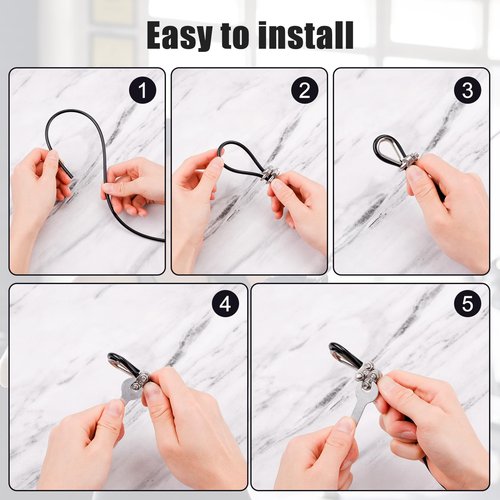 NQEUEPN 196in Fitness Pulley Cable, Adjustable Home Gym Replacement Cables Pulley System Gym Heavy Duty Fitness Steel Wire Rope 5mm Thick for Pulley Machine Accessories Home Gym
