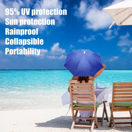 MUFEKUM 4 Pack Folding Waterproof Umbrella Hats for Adults - Hands-Free Head Umbrella Caps with Head Strap for Outdoor Parties, Fishing, Sun, Rain, Beach, Golf, Hiking