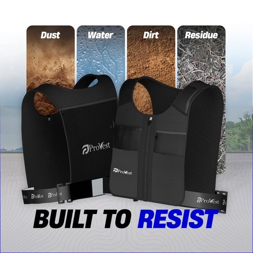 PROVEST Running Vest with 8 Pockets, Lightweight Hydration Backpack with Phone and Bottle Holders for Trail Running, Hiking, Cycling, Running Vest for Women and Men ( Black )