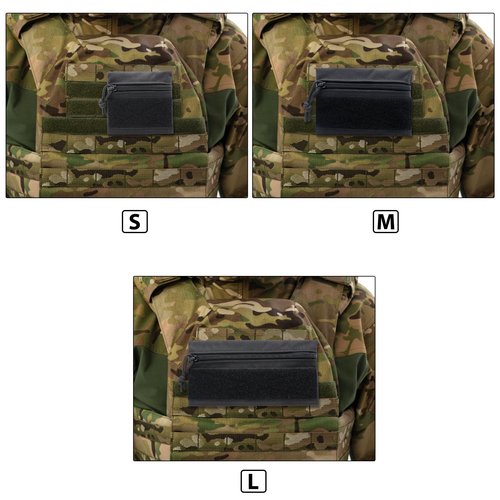 Qavctw 3 Pcs Tactical Admin Pouch Bag with Hook and Loop Tool Storage Bag Snack Pouch Candy Bag Hanging Pouches Backpack Accessory Pouch