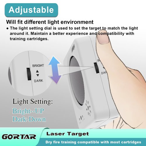 GORTAR Portable Laser Target for Dry Fire Pistol Shooting, Compatible with Laser Training Systems, Ideal for Home Practice and Competitive Shooting Training
