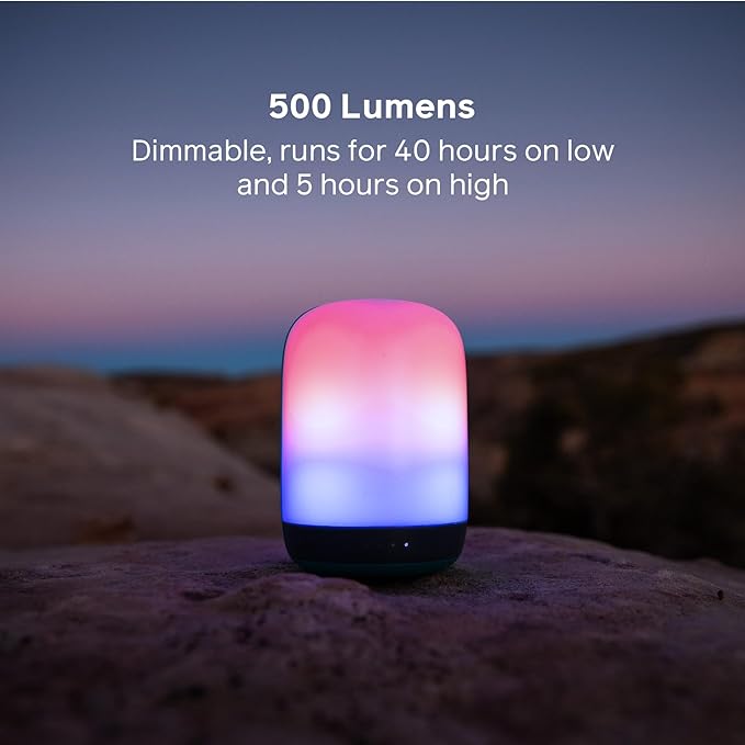 BioLite Alpenglow Multicolor USB Lantern with Rechargeable Battery and Charging Port, Alpenglow 500