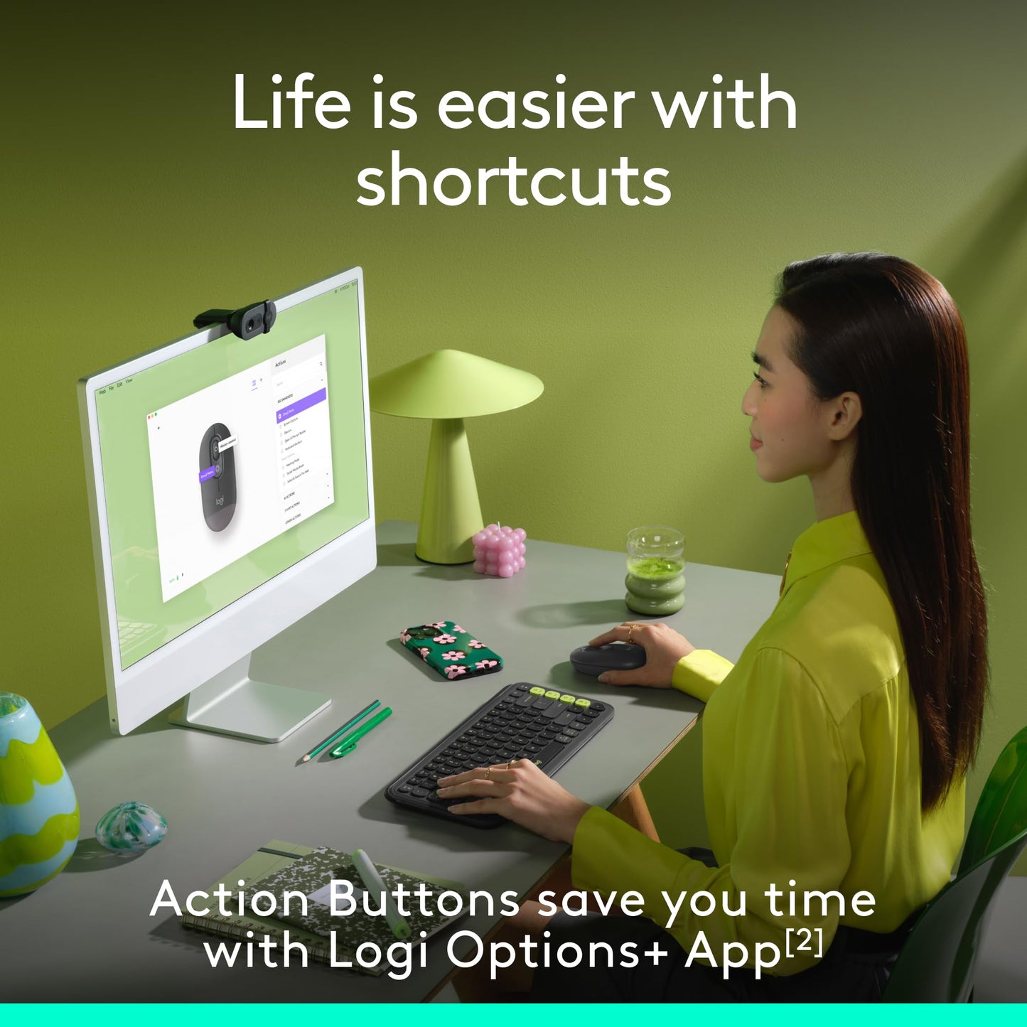 Logitech POP Mouse, Wireless Mouse with Customizable Emojis, SilentTouch Technology, Precision/Speed Scroll, Compact Design, Bluetooth, Multi-Device, OS Compatible - Heartbreaker Rose