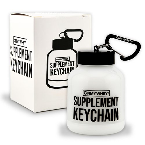 Protein Powder Container Funnel to Go 180ml - Travel Water Bottle Funnel for Mixes, Portable Pre Workout Supplement Containers & Dispenser Funnels, Mini Preworkout Supplements Holder Keychain Bottles