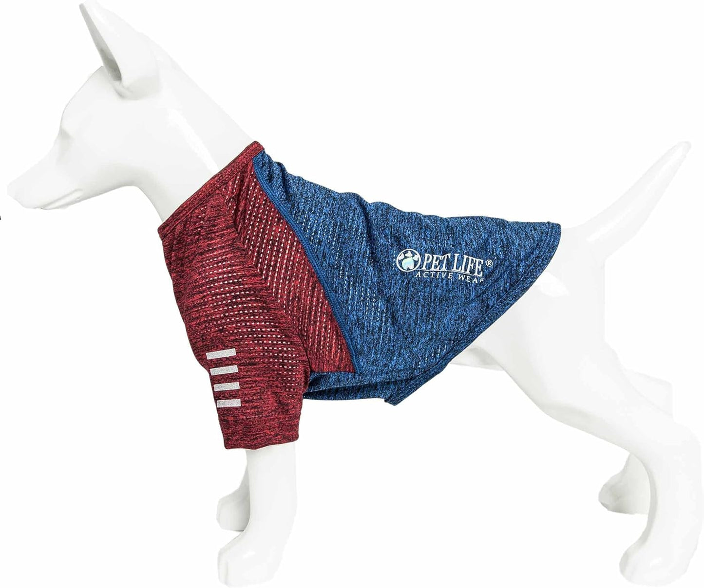 Pet Life ® Active 'Hybreed' 4-Way Stretch Two-Toned Performance Dog T-Shirt X-Large
