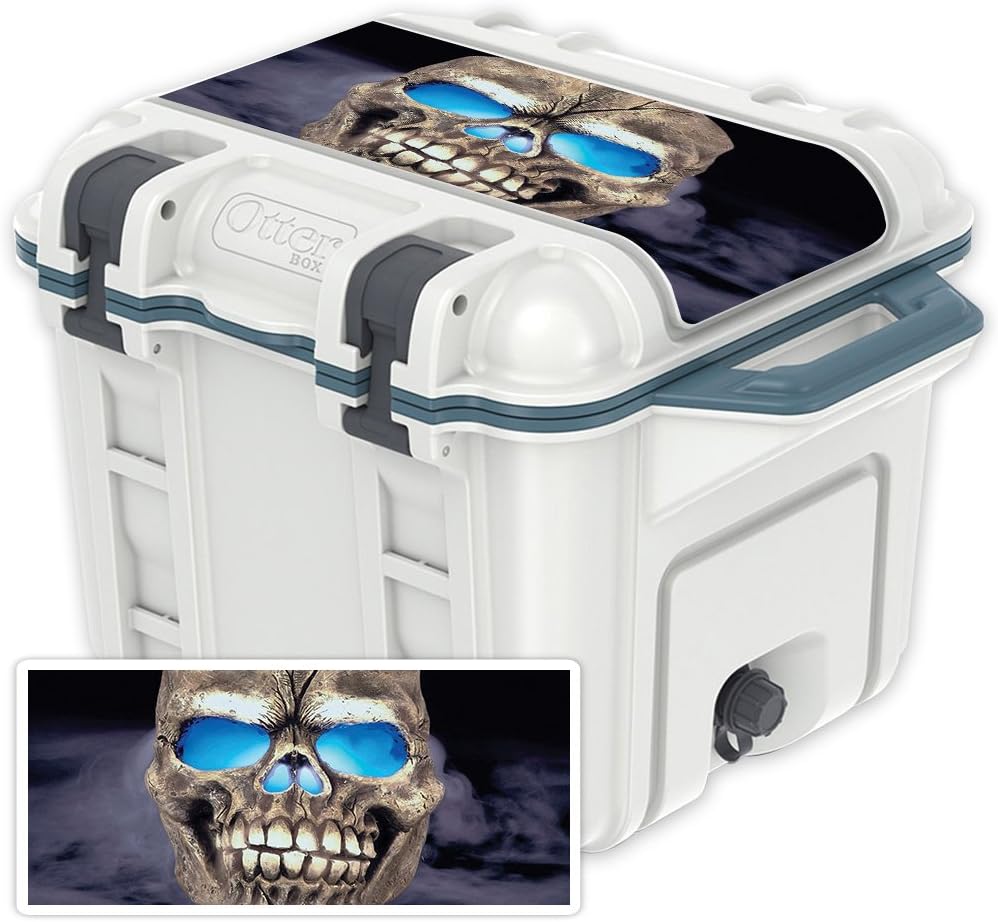 MightySkins (Cooler Not Included) Skin Compatible with OtterBox Venture 25 qt Cooler Lid - Psycho Skull | Protective, Durable, and Unique Vinyl Decal wrap Cover | Easy to Apply | Made in The USA
